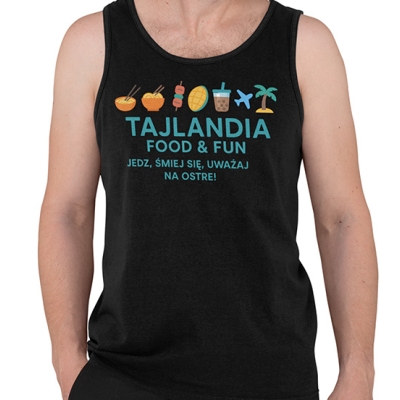 TANK TOP WAKACYJNY  Tajlandia uważaj na ostre